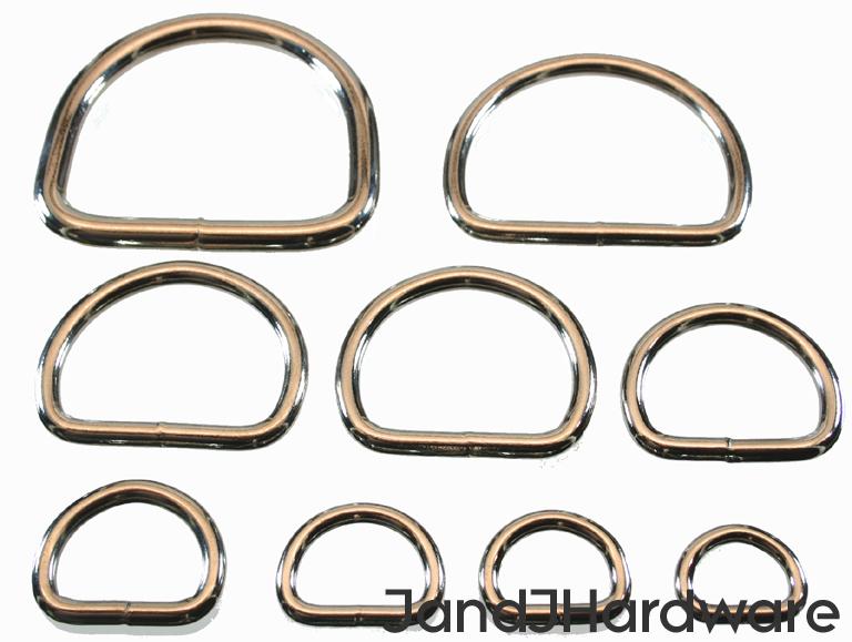 4X25X22 JY-MARINE Stainless Steel 316 Welded Strong D Shape Rings D Ring Metal Heavy Duty for Dog Collars Harnesses Fabric Paracord DIY Strap Webbing Craft Smooth Rust Proof-4 Pack