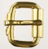 Brass plated heel bar roller buckle